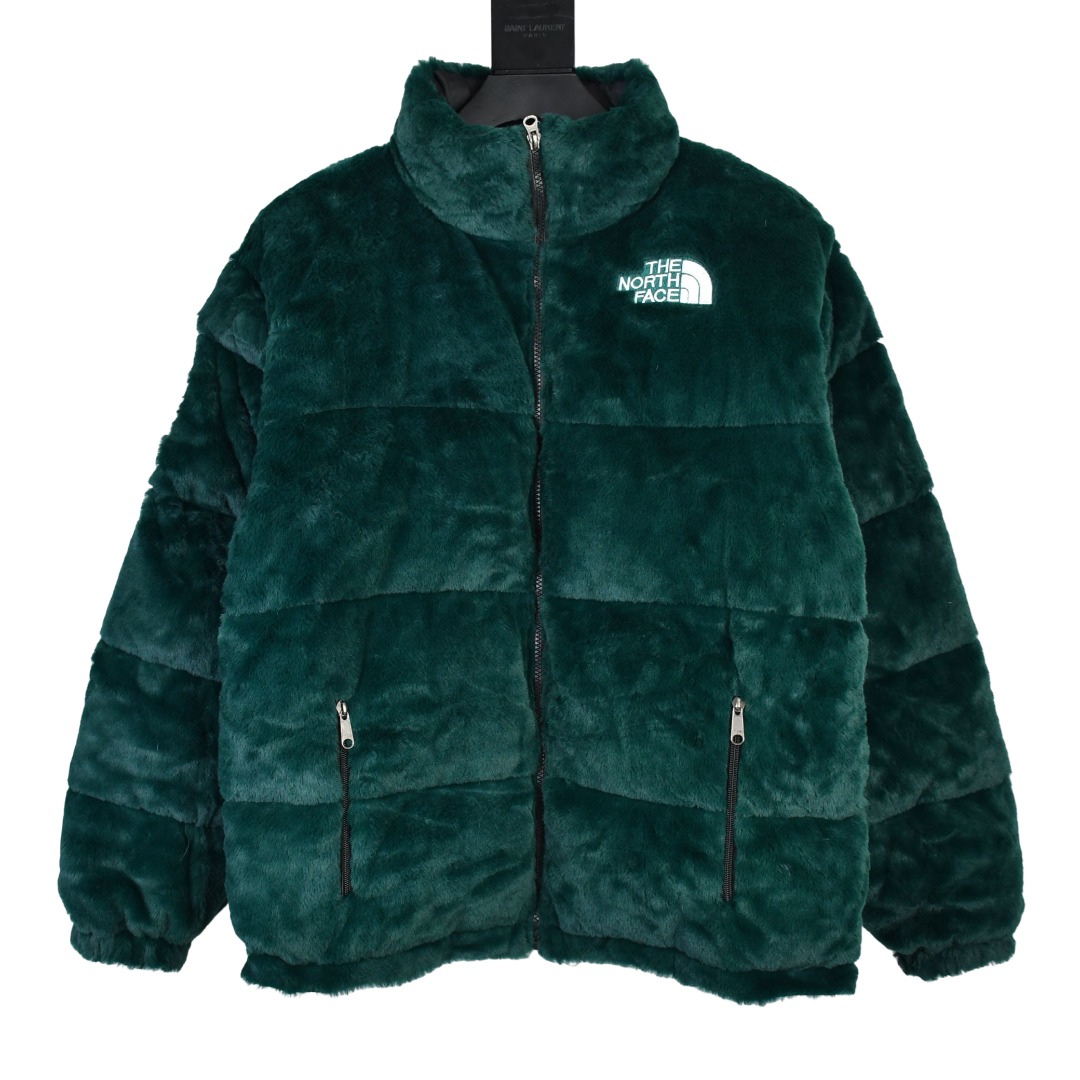 Supreme Clothing Down Jacket Black Green White Embroidery Duck Down