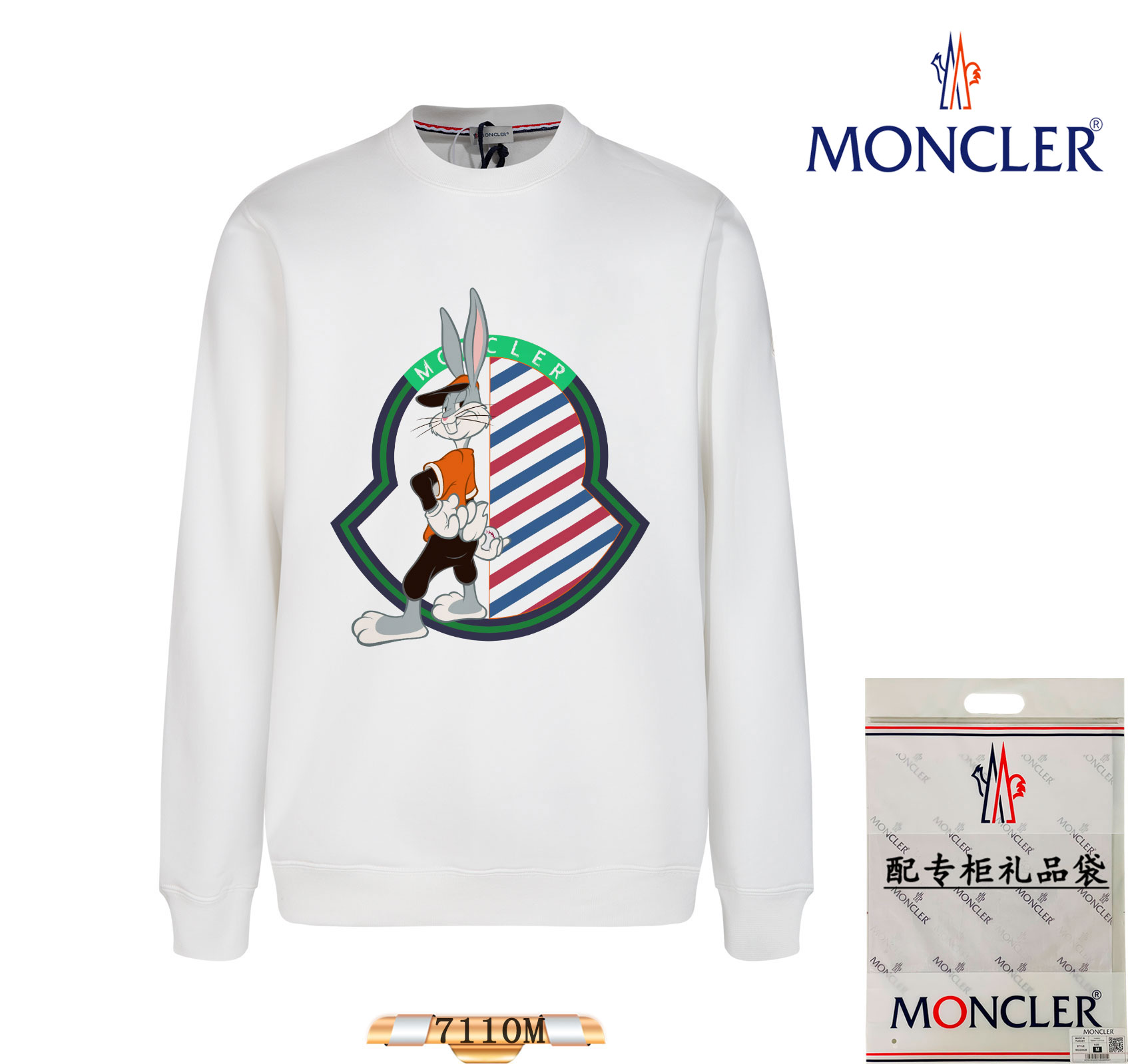 Quality AAA+ Replica
 Moncler Clothing Sweatshirts Practical And Versatile Replica Designer
 Apricot Color Black Silver White Unisex Cotton Spring Collection