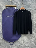 Louis Vuitton Clothing Sweatshirts Black White Men Wool Winter Collection