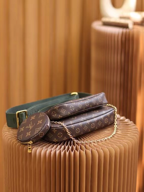 LV特供级别特级皮麻将包)MULTI POCHETTE 三合一M44813 2