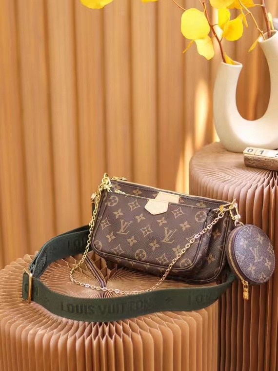 LV特供级别特级皮麻将包)MULTI POCHETTE 三合一M44813 4