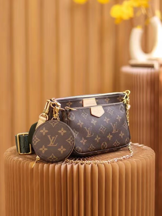 LV特供级别特级皮麻将包)MULTI POCHETTE 三合一M44813 6