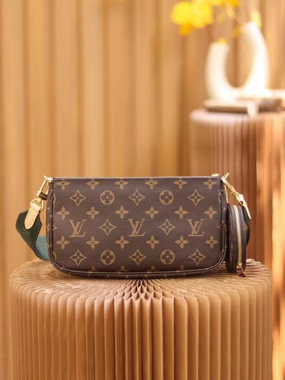LV特供级别特级皮麻将包)MULTI POCHETTE 三合一M44813 7