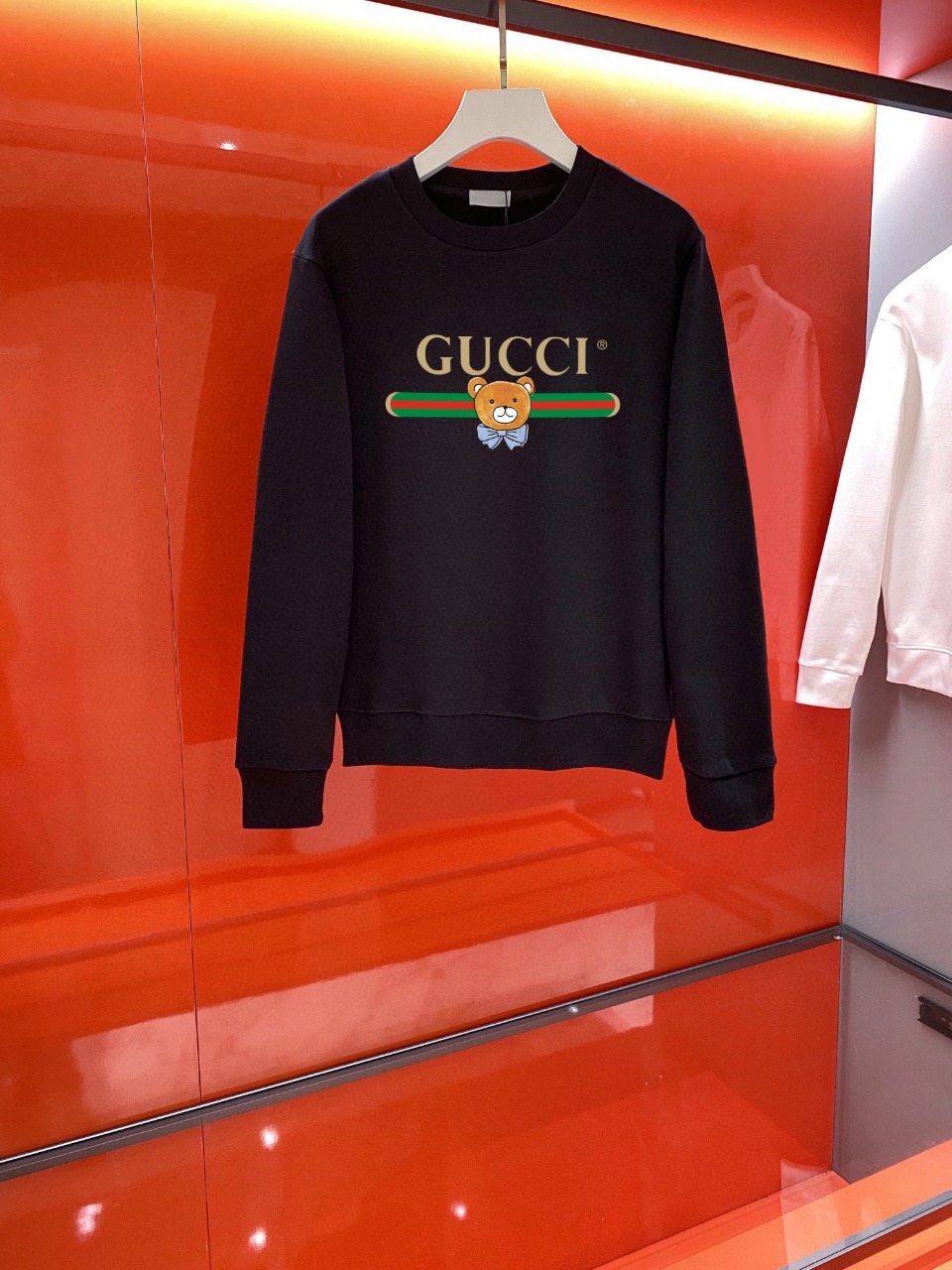 Gucci Clothing Sweatshirts Top quality Fake
 Black White Printing Unisex Cotton Fall/Winter Collection Casual