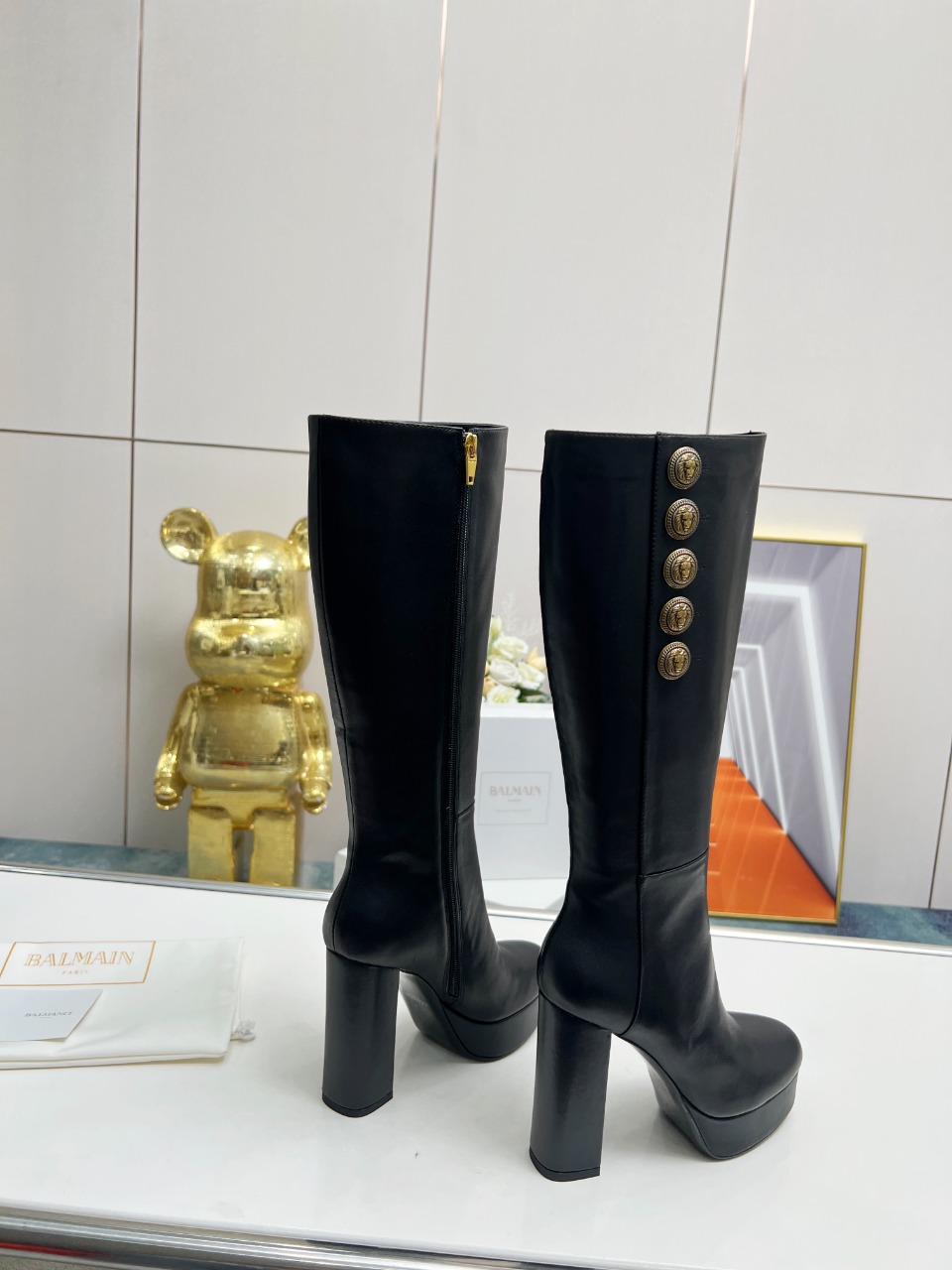 Balmain.秋冬2023最新款走秀时装靴时尚高跟防水台长靴原厂开发无原版不做货ɪɴғᴏʀᴍᴀᴛɪᴏɴ