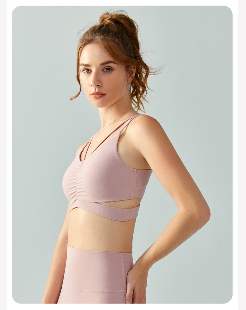 Lululemon sports bra yoga pink