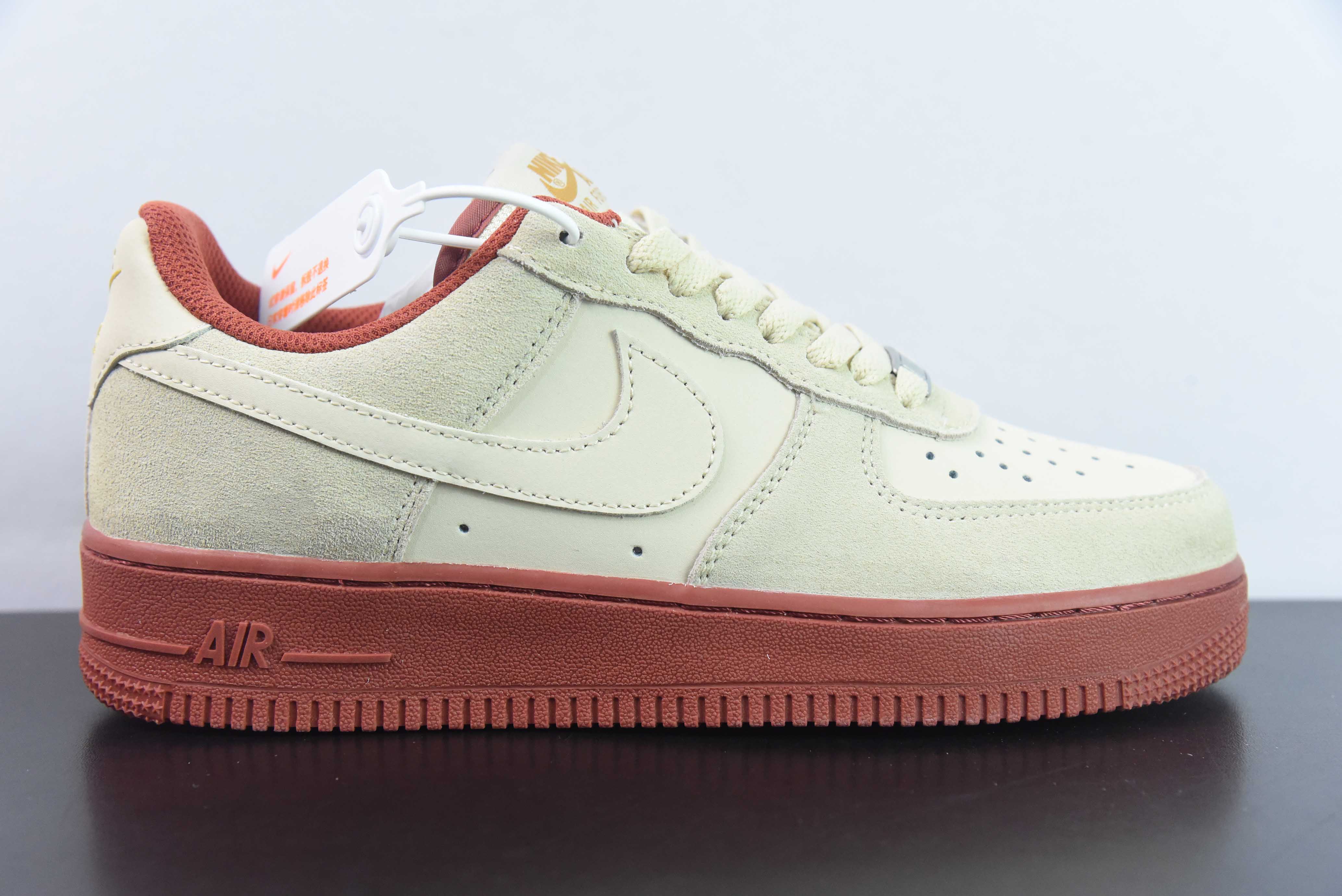 [Air Force Series]Nike Air Force 1 AF1 Air Force OneLow Cut Beige Brick Red R