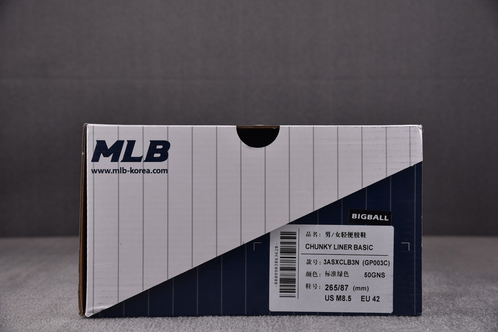 MLB尺码:35-45总裁R版出品-MLBChunkyLinerBasic纽约洋基队白绿3ASXCA12