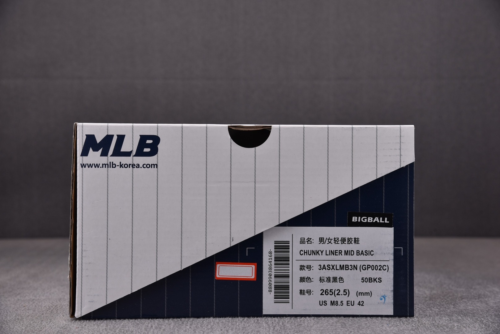 MLB尺码:35-45总裁R版出品-MLBChunkyLinerBasic纽约洋基队米白黑3ASXLMB