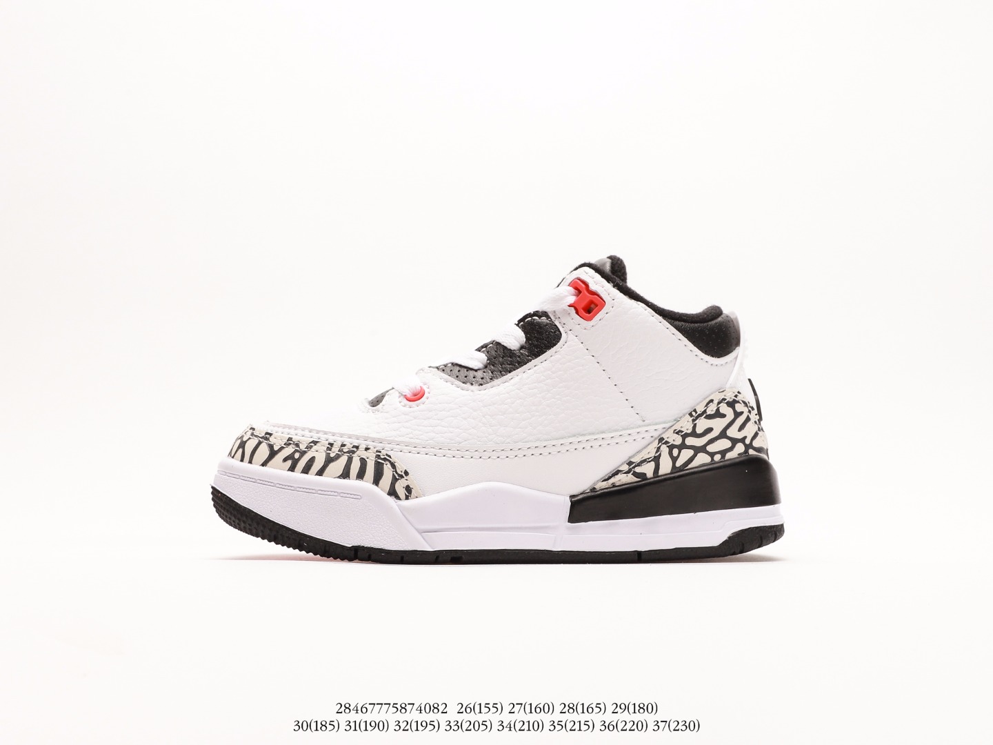 Children's Shoes Jordan Air Jordan 3 Retro AJ 3 Jordan Sports Retro Culture Casual Children's Shoes 