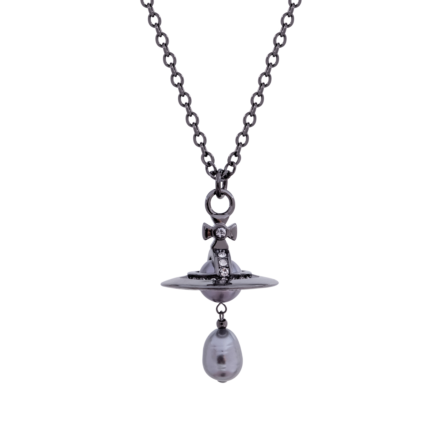 NO:103252,Queen Mother of the Cities Baroque Beads Three-dimensional-chain necklace-titanium black gray beads, Queen Mother of the Cities necklace, necklace19860909西太后巴洛克贝珠立体-链条项链-钛黑灰珠,西太后项链,necklace,Jewelry