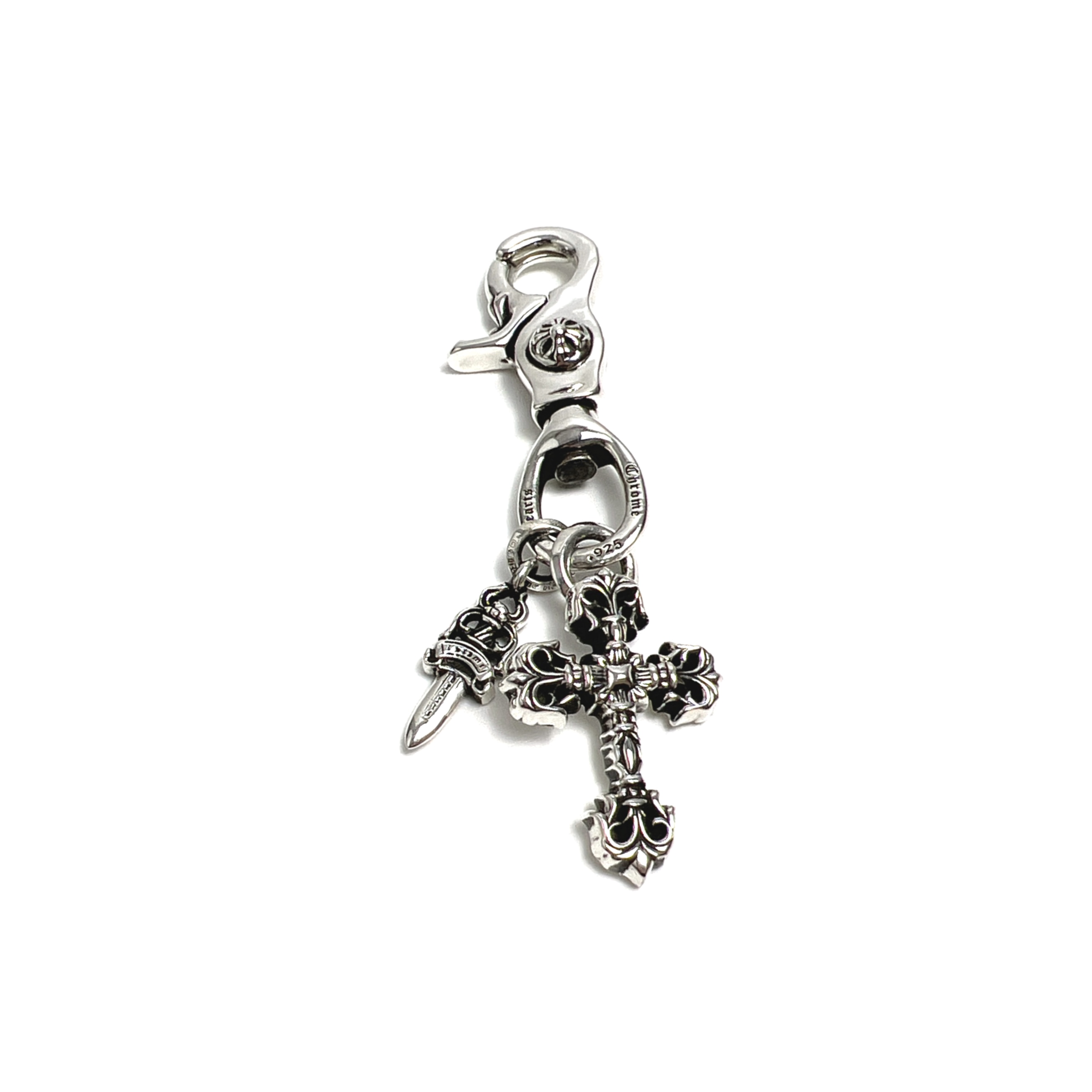 NO:104847,Chrome Hearts Crosine Medium Flame Cross Small Ring Sword Keychain, Jewelry Boutique, Chrome Hearts, Chrome Hearts, Keychain19860909Chrome Hearts克罗心 中号火焰十字架 小号圆环宝剑 钥匙扣,饰品精品,chrome hearts,chrome hearts,keychain,Jewelry