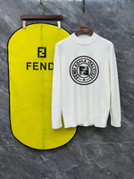 Fendi Clothing Sweatshirts Cheap Replica
 Black White Printing Unisex Women Wool Winter Collection