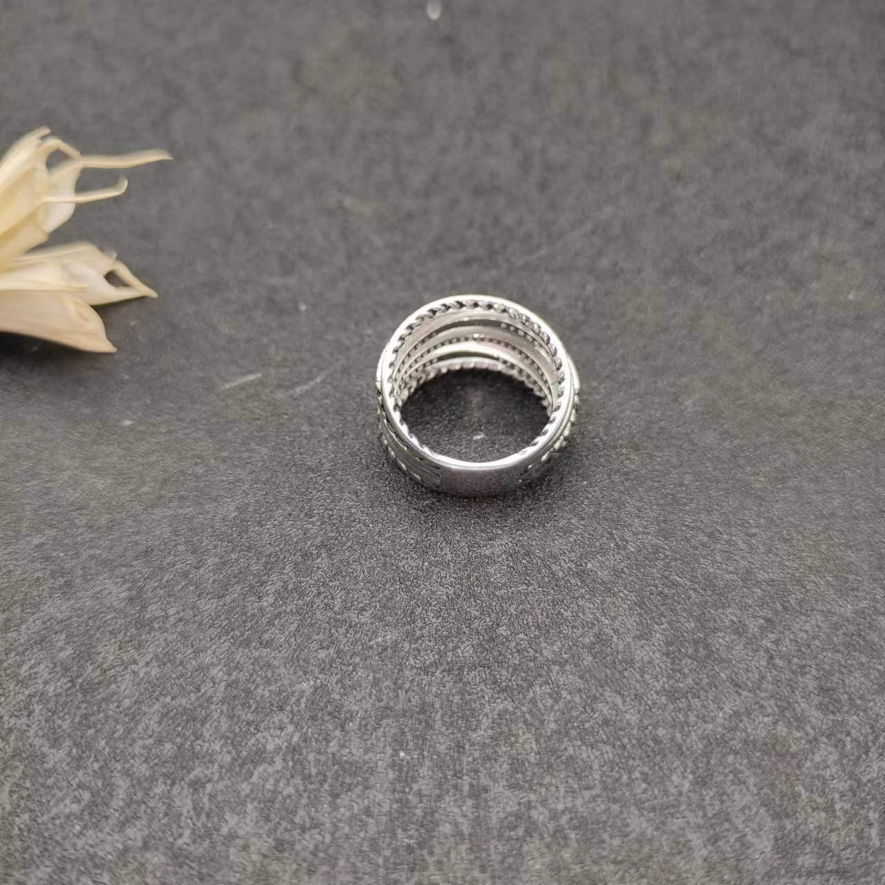 242 💰V gold David Yuurman full of drillweed rings Size: United States, 6-7-8-9, four - 图片 6