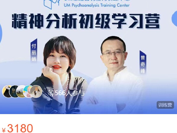 《AL4666-曾奇峰心理工作-【第15期】曾奇峰精神分析初级学习营（升级版）》