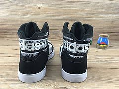 2017新配色爆款阿迪达斯高帮商城品质真标正品材料 阿迪达斯范冰冰同款系列男女鞋高帮板鞋 黑白字体 羊巴皮 货号BY2231 尺码36-4