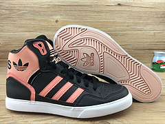 2017新配色爆款阿迪达斯高帮商城品质真标正品材料 阿迪达斯范冰冰同款系列男女鞋高帮板鞋 黑玫瑰粉 货号CP9625 36-4