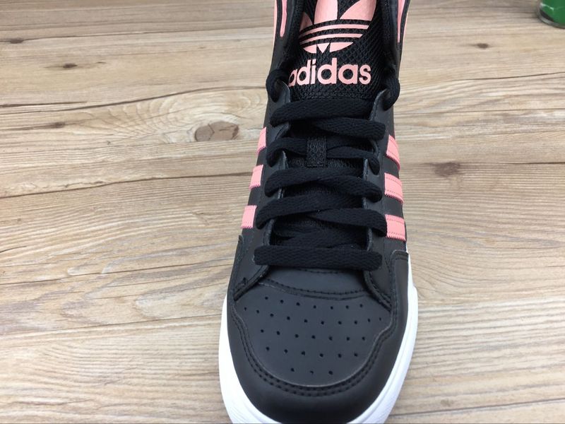 2017新配色爆款阿迪达斯高帮商城品质真标正品材料 阿迪达斯范冰冰同款系列男女鞋高帮板鞋 黑玫瑰粉 货号CP9625 36-4