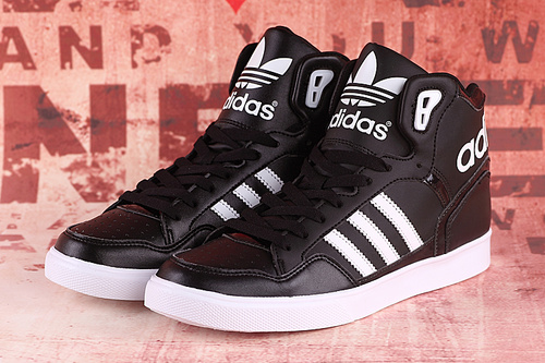 阿迪达斯高帮真标正品鞋垫范冰冰同款李宇春同款 adidas高帮男女鞋M20863 黑白 专柜码36-44