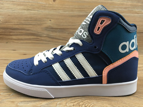 2017新配色爆款阿迪达斯高帮商城品质真标正品材料 阿迪达斯范冰冰同款系列男女鞋高帮板鞋 深蓝桔粉 货号BY2334 36-39