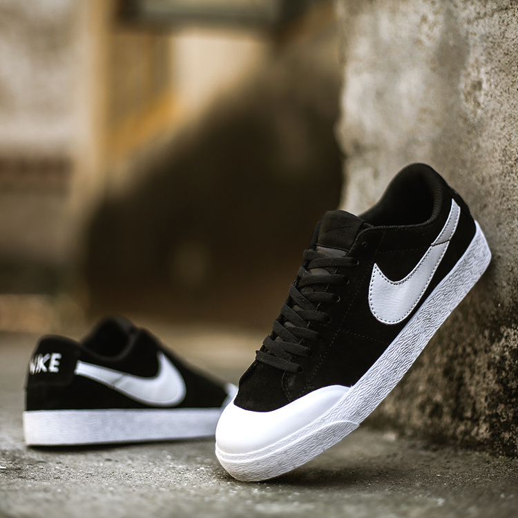 130 【猪八戈】Nike/耐克 SB Blazer Zoom Low XT男女子白黑滑板鞋