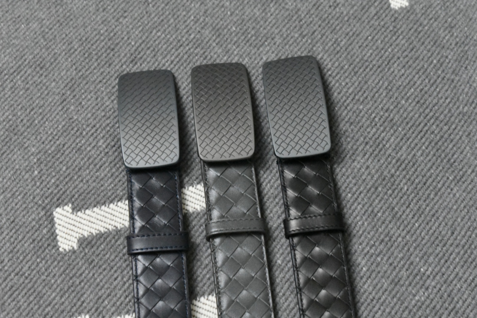 [Bottega Veneta Belts]BV pure copper matte knitted pattern dot plate buckle do