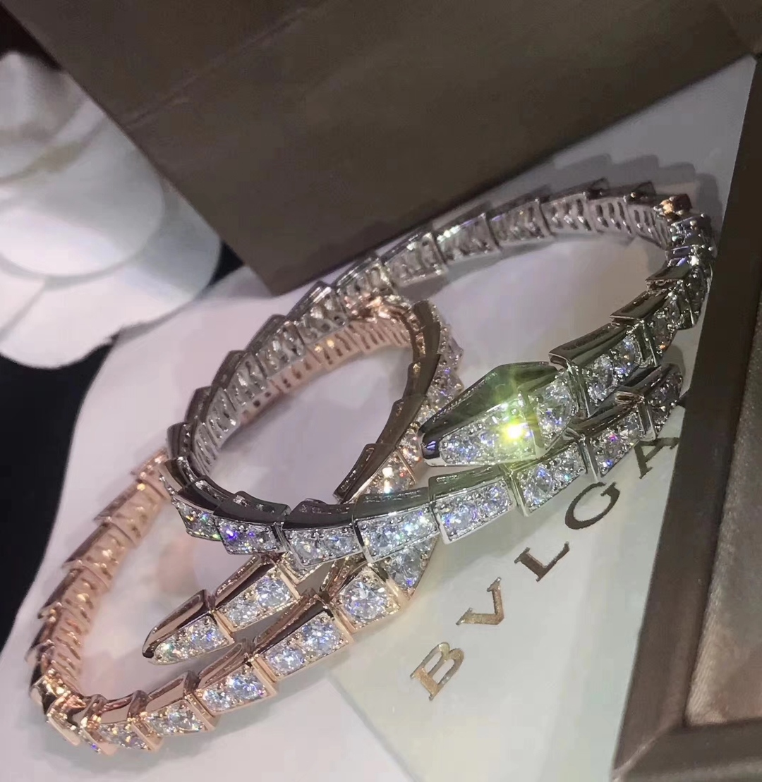 Bvlgari Jewelry Bracelet Platinum Rose Gold Openwork Fashion