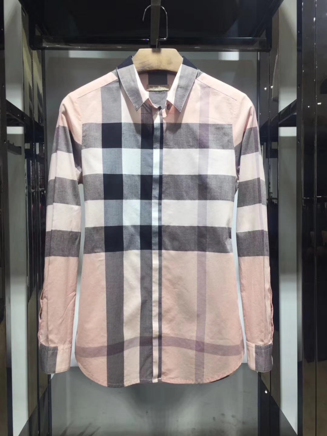 Burberry Kleding Overhemden Roze Katoen Casual