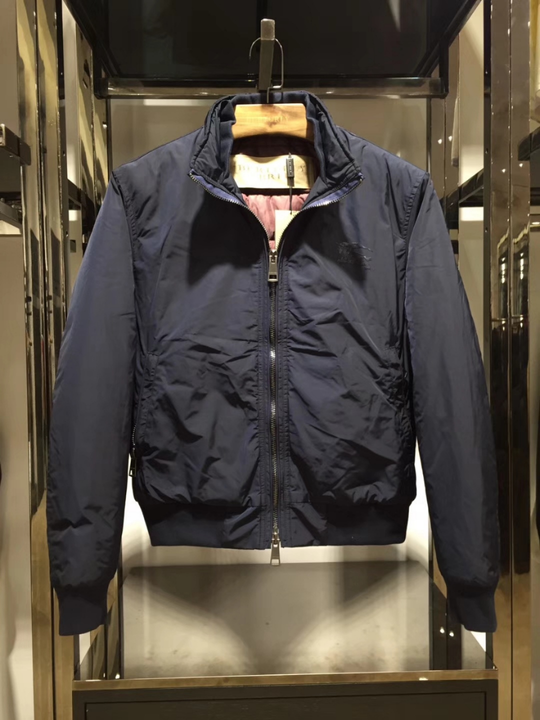 Burberry Kleding Jas &Jassen Blauw Donkerblauw Katoen Wintercollectie Casual