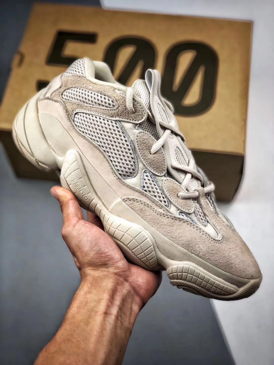 Recogida local S2 versión original pura ¡Segundo lote envío! Adidas Yeezy500 Desert Rat primer lanzamiento gr…