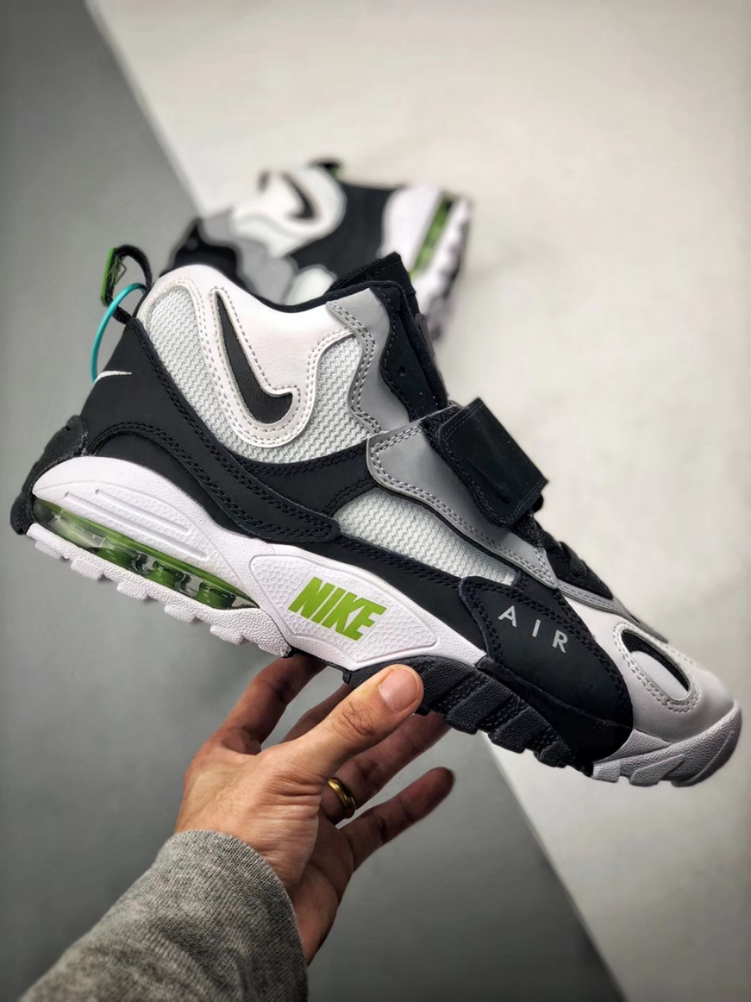 280原装平台版本 淘行者Nike Sportswear Air Max Speed Turf 加速实验系列复古气垫篮球鞋黑灰白货号525225-011