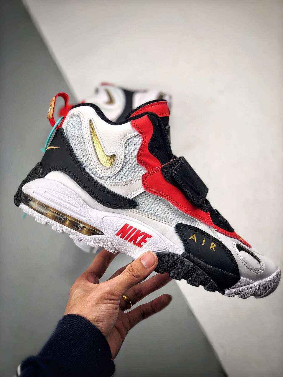 280原装平台版本 首发出货 Nike Sportswear Air Max Speed Turf 加速实验系列复古气垫篮球鞋最美白红525225-011