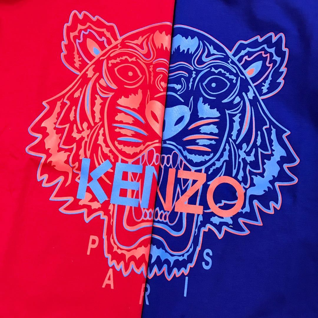 65KENZO19ss限量情侣款虎头T恤！