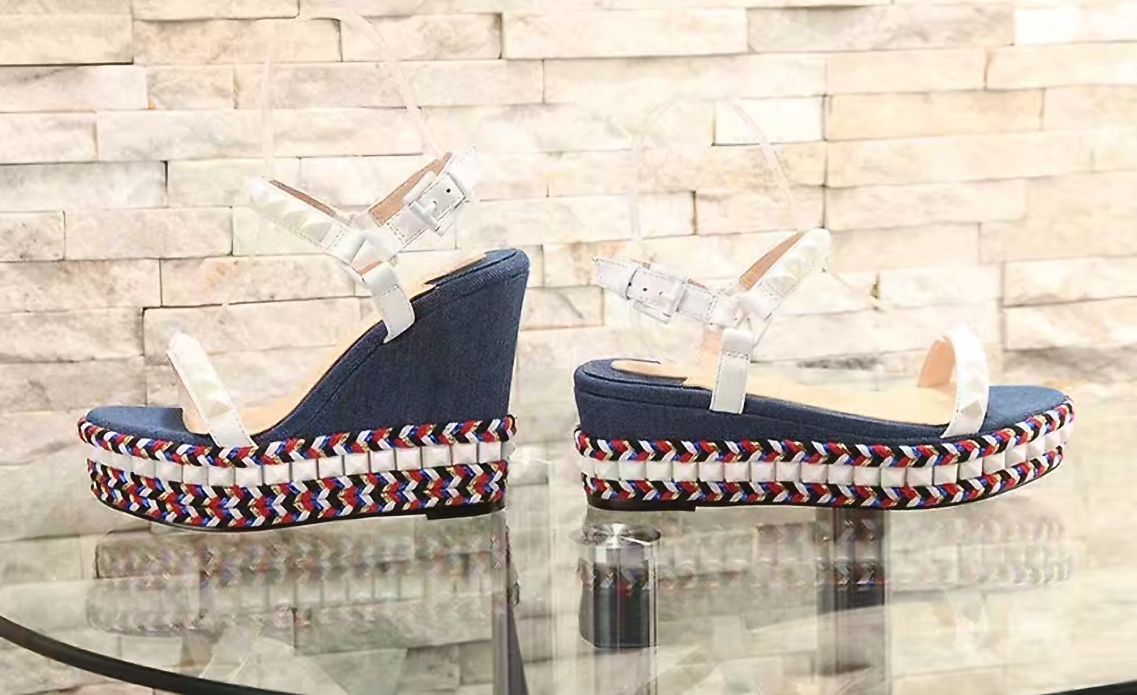 Los modelos Jindian se fabrican durante todo el año, con suela de goma y suela de cuero ➕40. Color: mezclilla blanca, s…