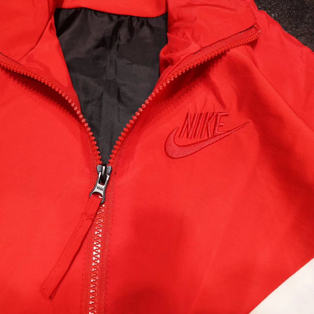 115 Nike耐克海外版拼接大勾防风半拉链尼龙夹克外套 套头衫！大勾LOGO标志 胸前nike经典LOGO刺绣