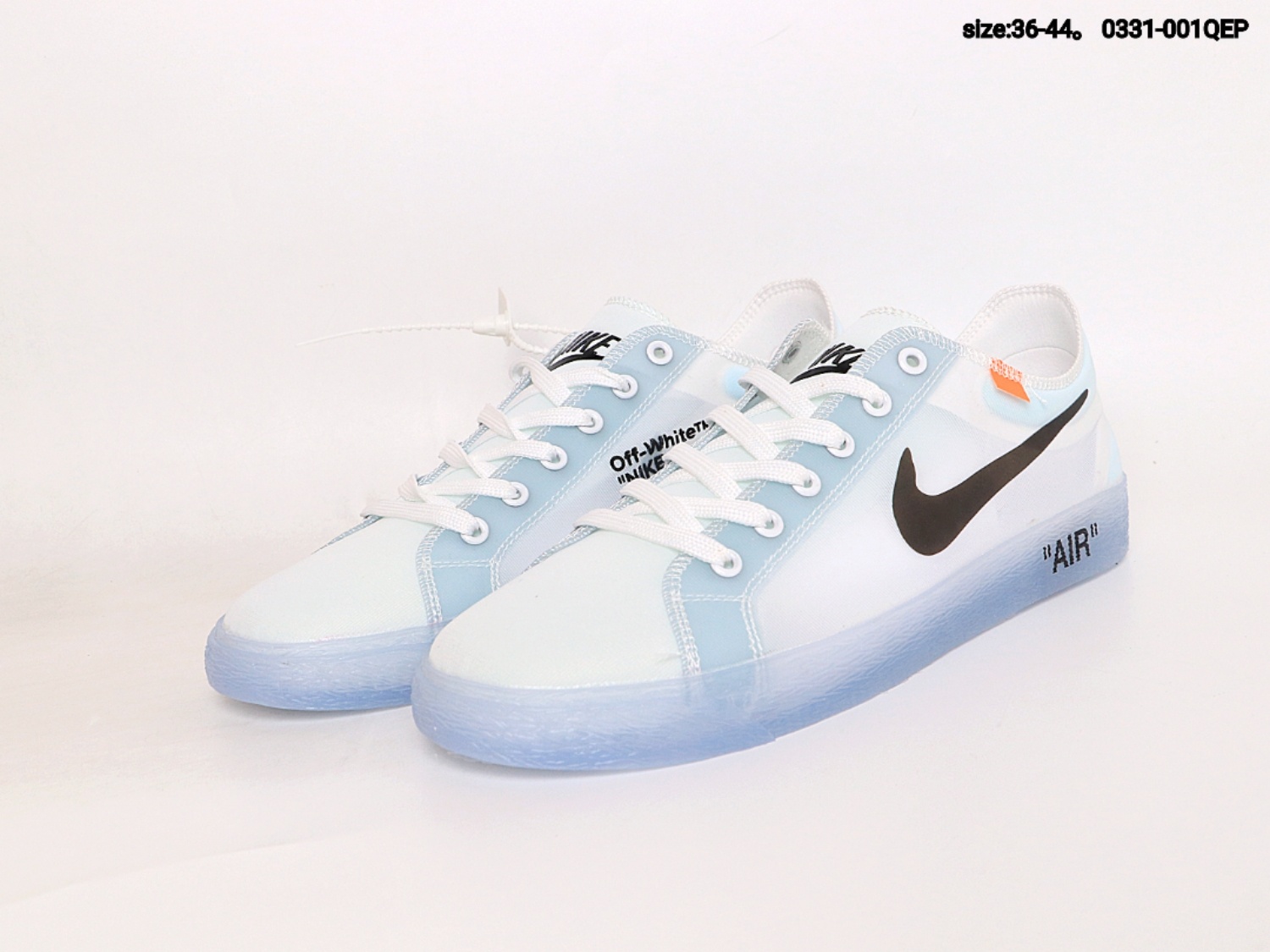 150<br />高品质真标！ OFF联名 NIKE BLAZER LOW 19新款透气潮流透眀网纱 男女子情侣时尚百搭休闲板0331-001QEP<br />size:如图
