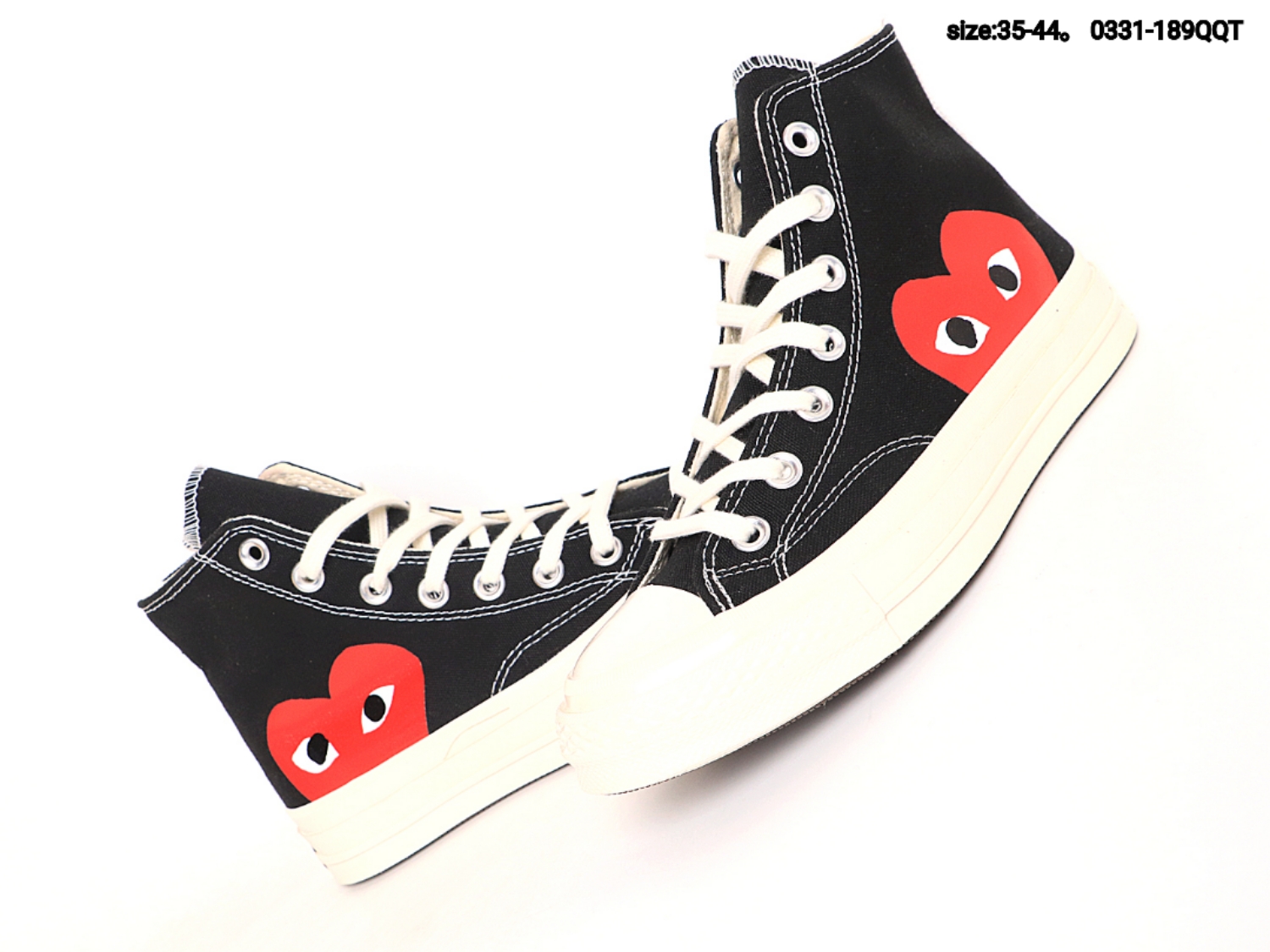 140 CDG Play x Converse 1970s匡威川久保玲 Play爱心联名帆布鞋