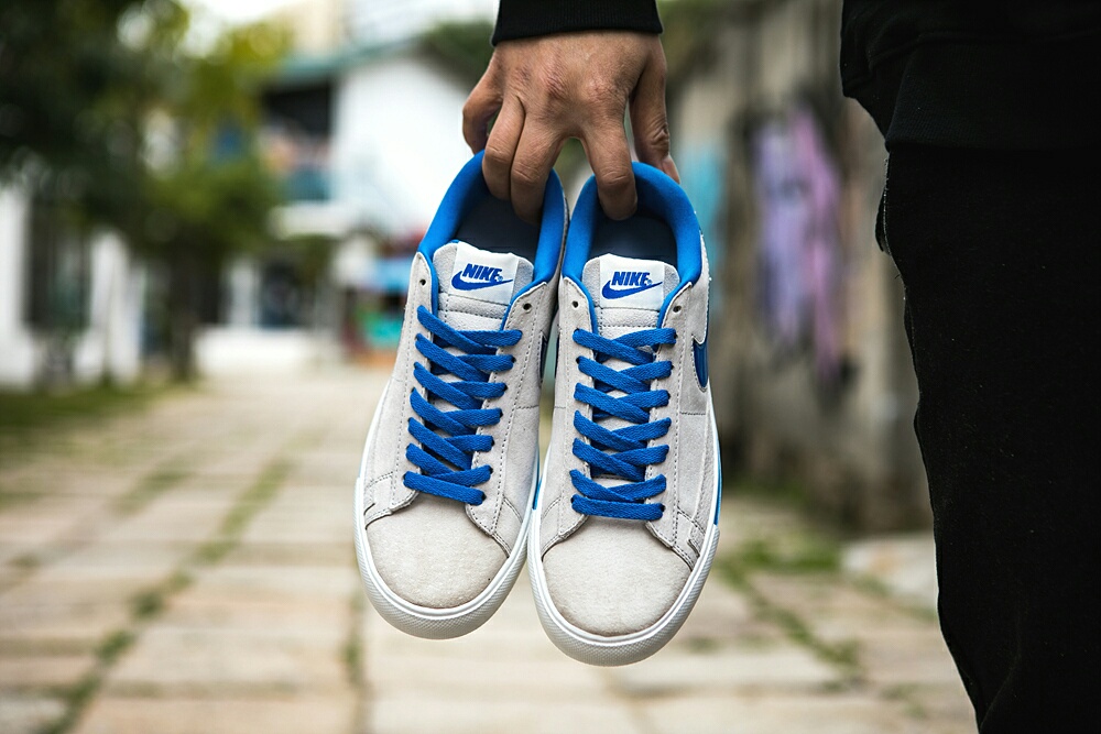 120真标半码 耐克 nike BLAZER LOW 果冻 冷灰砂赭男女子低帮休闲板鞋