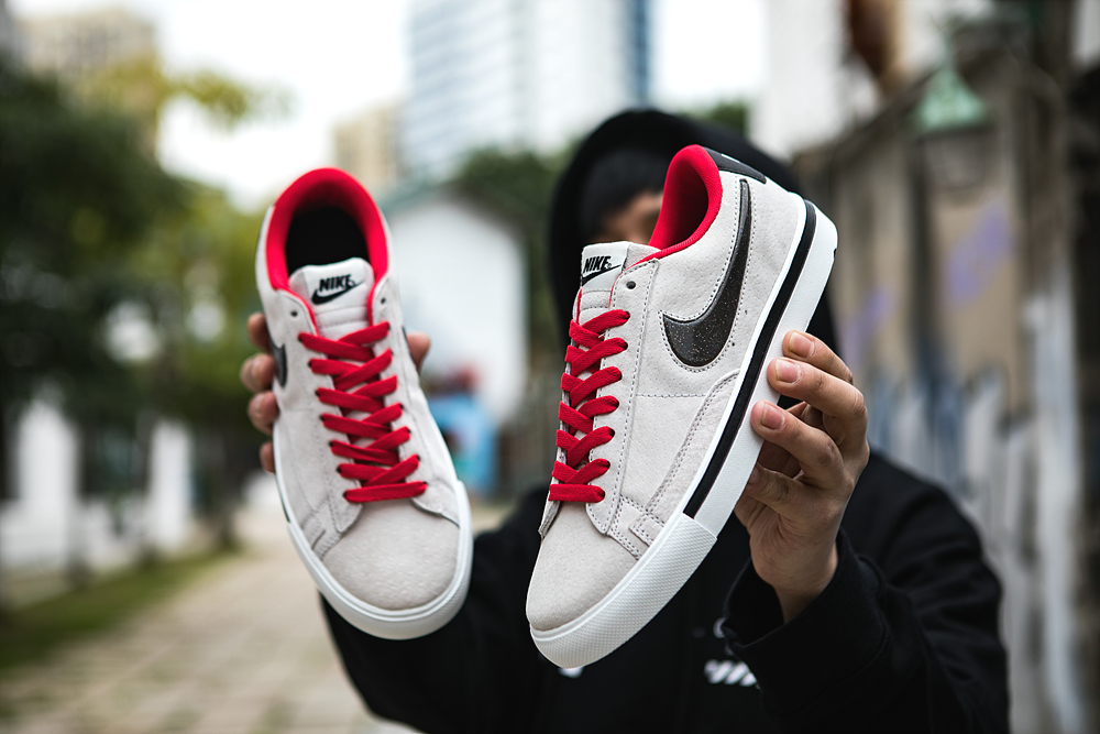 120真标半码 耐克 nike BLAZER LOW 果冻 冷灰砂赭男女子低帮休闲板鞋