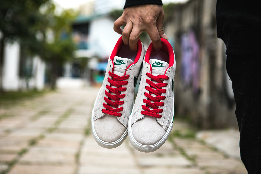 120真标半码 耐克 nike BLAZER LOW 果冻 冷灰砂赭男女子低帮休闲板鞋