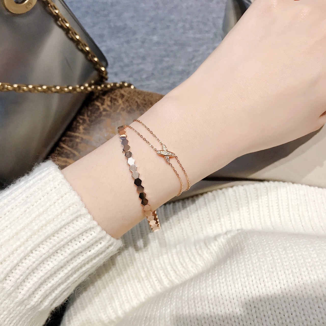 NO:635496,Shangmei Honeycomb Hand is launched, I want to cry when I get it!  According to Z proportion, Cardia high-end jewelry19860909尚美蜂巢手 重磅推出,拿到手想哭！按Z比例,,卡迪亚高端饰品,Jewelry