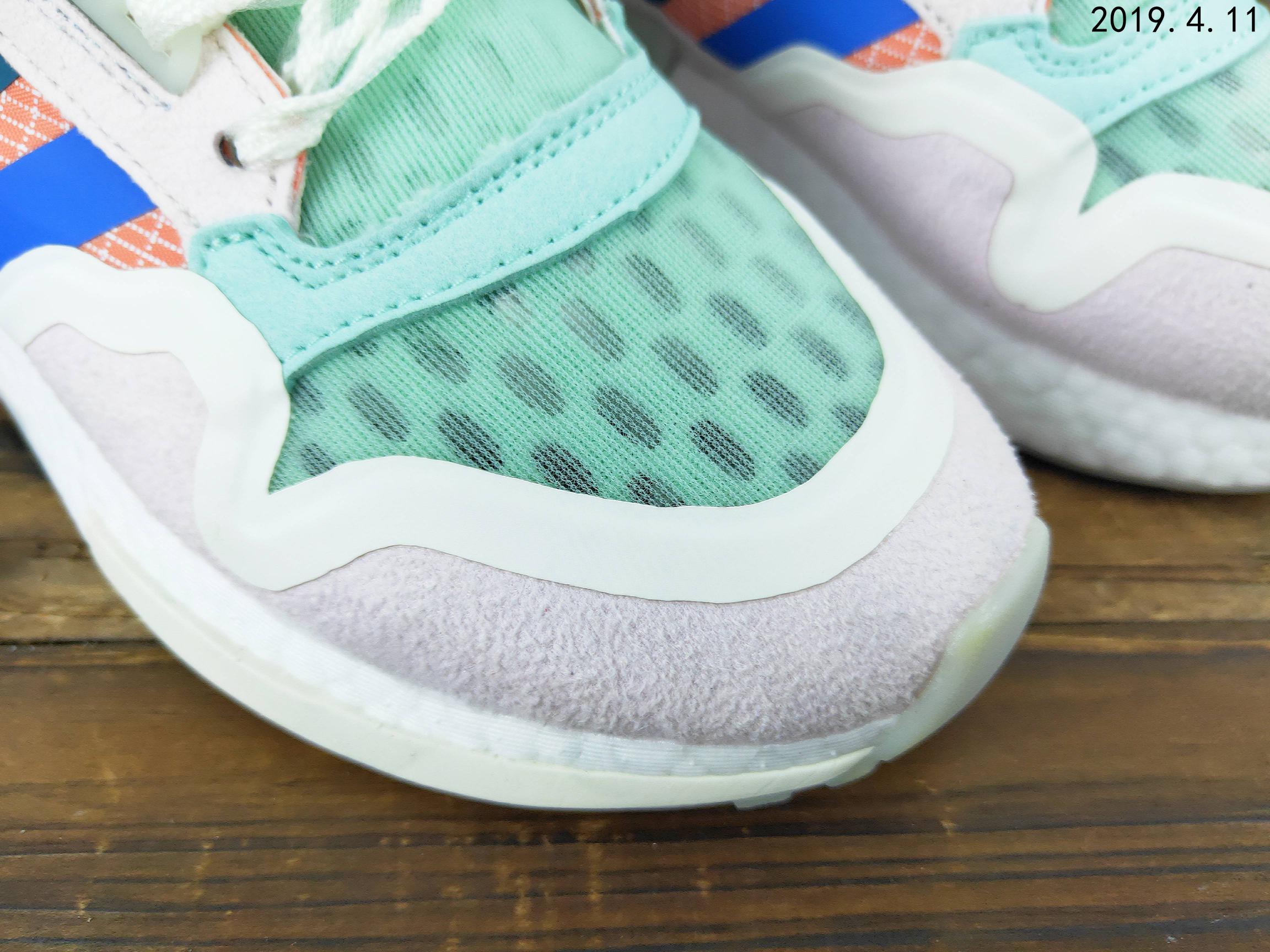 200市场顶级 adidas Originals ZX500 RM，爆米花百搭复古慢跑鞋“网纱粉渐变紫罗兰”DG4150