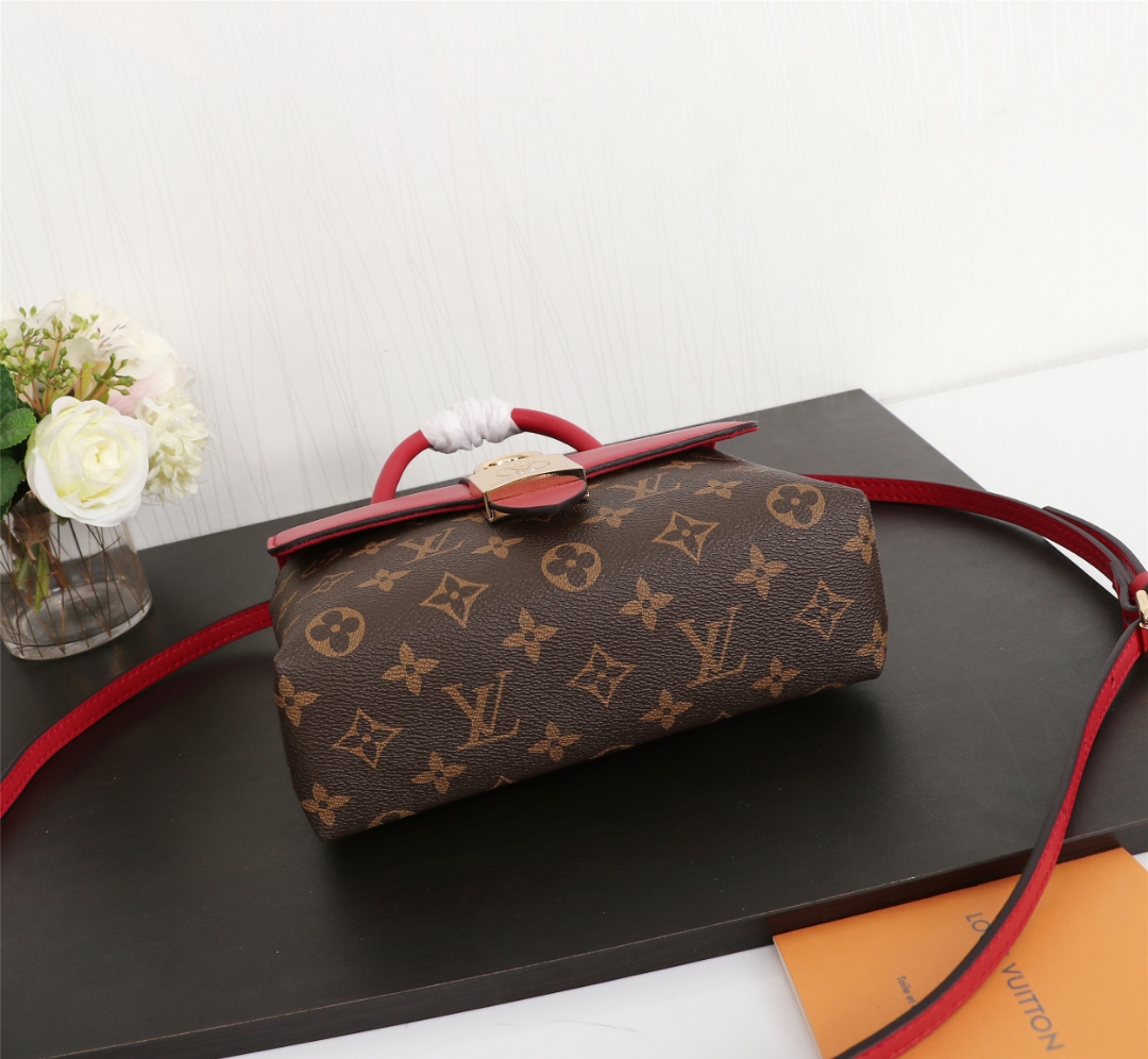 Louis Vuitton M43577 Monogram Red 23x17x8cm crossbody everyday