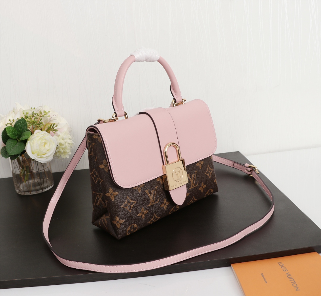 Louis Vuitton M43577 Monogram Pink 23 17 8cm crossbody everyday