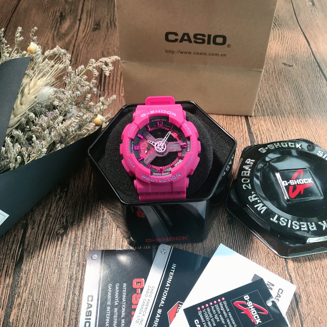 E0  最高版本桃红， Casio 卡西欧 GA110系列g-shock运动手表，抬手灯，超强防水