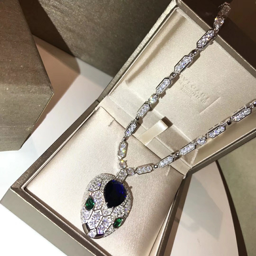 Bvlgari Jewelry Necklaces & Pendants Buy 2023 Replica
 Platinum Set With Diamonds Fashion