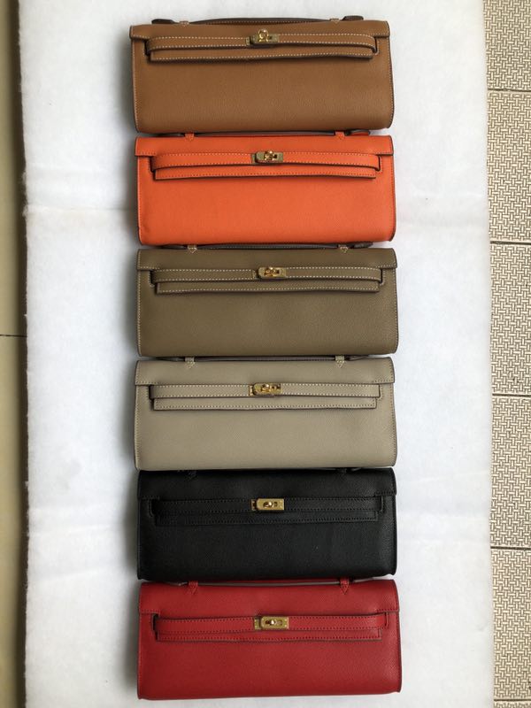 Hermes Kelly Clutches & Pouch Bags Crossbody & Shoulder Bags Calfskin Cowhide Epsom