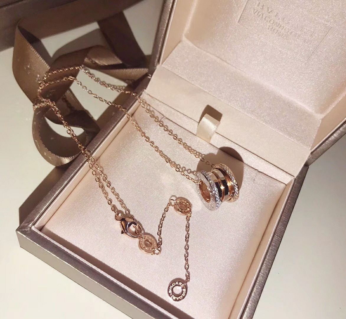 Bvlgari Jewelry Necklaces & Pendants CNC Process 925 Silver Fashion