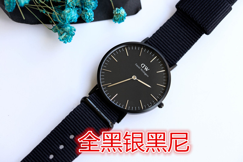 DanielWellington时尚手表尼龙款 丹尼尔惠灵顿腕表丹尼尔惠灵顿 Daniel Wellington   DW手表,全新升级包装，金银两款，配色齐发。经典时尚，全部实拍集合图