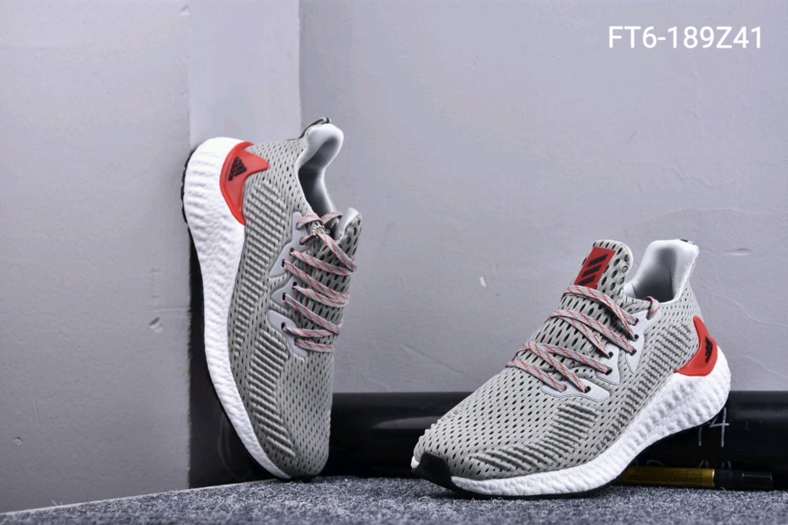 150！ Adidas Alphabounce beyond 阿尔法爆米花 配备「毒」家钢扣钥匙 官方水泥袋 防伪扣
